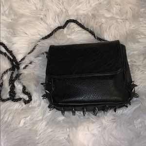 Black studded bag